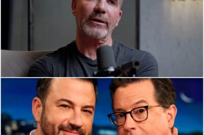 “Jimmy Kimmel just lit the fuse no network dared touch — and Colbert lit it with him. But the real gasoline was poured by Simon Cowell. Yes, that Simon Cowell — the TV kingmaker who turned global television upside down with American Idol and The X Factor. Now he’s stepped off the judging panel and into the media battlefield, igniting a war no one thought possible.” What began as fallout from one controversial remark about Charlie Kirk’s killing has spiraled into nothing less than a media rebellion. Jimmy Kimmel and Stephen Colbert, once rivals, shocked the nation by announcing the launch of an uncensored, unscripted news channel outside ABC and CBS control. No approval. No filter. No safety net. Just a vow to report what the networks won’t. But then came the Cowell twist. The man synonymous with brutal honesty and global stardom declared that he would back the project — not as talent, but as architect and financier. “Television has become weak,” Cowell said bluntly.