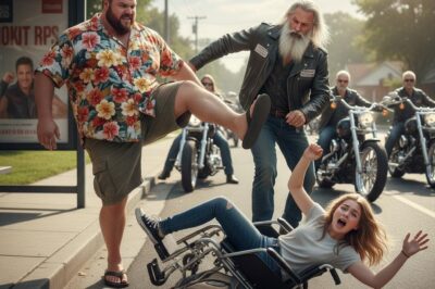 Get out of the way, you cripple!” – A bully kicked a disabled girl and made her fall at the bus stop, then 99 Bikers passing by saw and…ch2