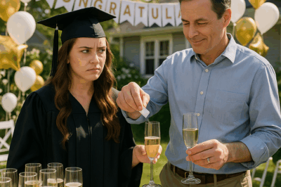 At My Graduation Party, I Noticed My Dad Slip Powder Into My Champagne Glass. Smiling… CH2