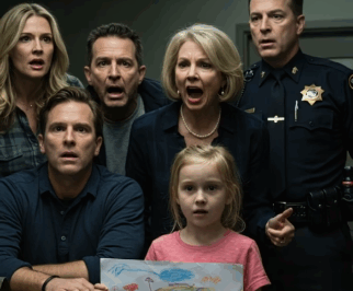 When my 3-year-old disappeared, my ex told the police, ‘She’s a terrible mother—probably sold him for drugs.’ The officers believed him. My MIL piled on: ‘I always said she’d ruin those kids.’ I sat there shaking—until my 7-year-old daughter stepped forward, looked the officer in the eye, and asked, ‘Do you want me to show you where Daddy really hid my little brother?’ The station fell silent.