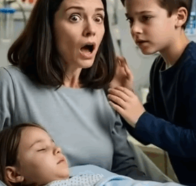 ch2-At a family BBQ, my little girl fell from the playground and ended up in the hospital. While I was holding her hand, my son leaned in and whispered, “Mom, I saw what really happened.” I froze. “What did you see?” he started to speak—then the hospital door swung open…