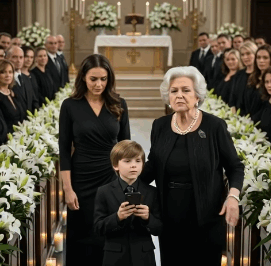 ch2-At My Husband’s Funeral, His Mother Said, “at Least He Died Before Living With Her Shame Any Longer.” Relatives Nodded. My 8-year-old Son Stood Up Holding His Dad’s Phone: “grandma, Should I Show Everyone What Dad Recorded About You Last Week?” Her Face Went White…