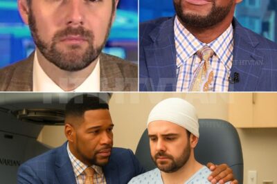 💥 “When the Doctor Says ‘Cancer,’ Your World Falls Apart.” — Michael Strahan’s Raw Words to Guy Benson Leave Viewers Stunned  The phone rang during a commercial break. Guy Benson, still trembling from the fear of his public cancer diagnosis, didn’t recognize the number — until he opened the text: “Guy, it’s Michael Strahan. I saw your broadcast. Call me when you’re ready. We need to talk.”