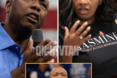 “She smiled right before she said it, and that’s what scared him most.” – Senator Tim Scott tried to corner Jasmine Crockett live on national television, but within seconds, she unleashed one calm, devastating line that stopped him cold and sent shockwaves across the entire broadcast.