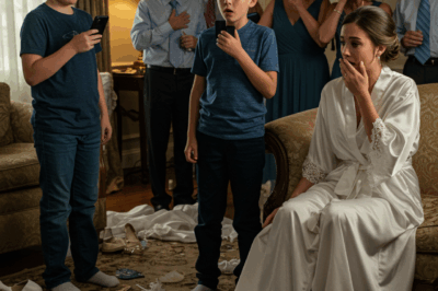 ch2-“Nathan, what have you done?!” I screamed as my 12-year-old brother slashed my $4,000 wedding dress into pieces just hours before the ceremony. Beads scattered like snow while my bridesmaids cried and my mom tried to grab the scissors. Then Nathan looked straight at me, eyes full of panic, and said, “You need to see what’s on David’s phone before you marry him.” What I saw next made the entire room fall silent — and changed my life forever.