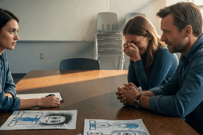 ch2-💔 My 6-year-old student’s drawings showed a silent mother and a father with monstrous hands. I thought I saw horror — but what he revealed was heartbreak beyond words.