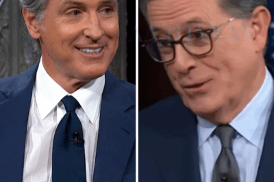LIVE TV FIRESTORM: Stephen Colbert & Gov. Gavin Newsom EXPOSE Donald Trump’s DARK SECRET in a Shocking On-Air Showdown That Left Viewers STUNNED and Washington SPINNING