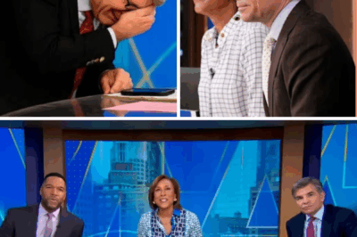 The Good Morning America studio fell into stunned silence overnight after devastating news reached the team — leaving Michael Strahan, Robin Roberts, and George Stephanopoulos visibly shaken. Sources describe the atmosphere as “heavy and unreal — no one could speak for minutes.” Robin was seen holding Michael’s hand, whispering prayers, while George quietly stepped out of frame, eyes red with tears. “They’re more than just colleagues — they’re family,” one insider said. “And this hit them hard.” Social media has since flooded with love and worry under the tags #StayStrongGMA and #WeLoveYouFamily, as fans beg to know what happened — and who the heartbreaking news was about.