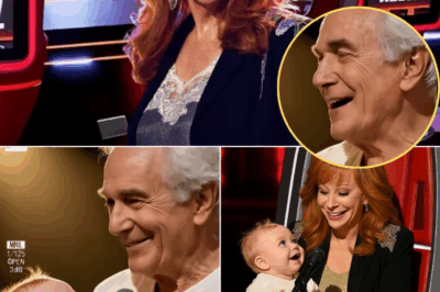 The Voice stage suddenly became quiet when a 79-year-old man walked out from the backstage, holding his tiny grandson, with blond hair and clear blue eyes. No one knew who he was, only the MC briefly introduced: “You are here at the special invitation of a mysterious judge.”