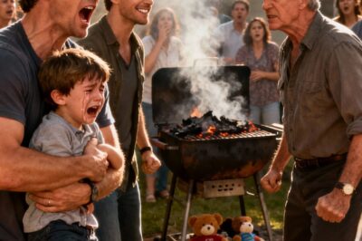 ch2-At the family BBQ, I froze when I saw my son’s toys melting in the fire pit. My brother was laughing. “He needs to toughen up,” he said, tossing another one in. I didn’t yell. I just grabbed my little boy, held him close, and walked away without a word. The next morning, my dad showed up at my door, panic in his eyes. “Please,” he said, voice shaking, “you have to help your brother — he’s about to lose his job.” I smiled. “Oh, I know,” I said softly. “That was the plan.”