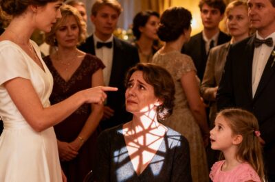 ch2-At my brother’s engagement, his fiancée pointed toward me and said, “i don’t want her near the stage—she brings bad luck.” my mom nodded, adding softly, “she’s been unlucky since birth.” the guests turned, their eyes filled with pity, while i stayed quiet in my seat. then, my 7-year-old daughter stood up, her little voice steady and clear. “can i share something about the bride?” she asked. and suddenly, every head in the room turned to her.