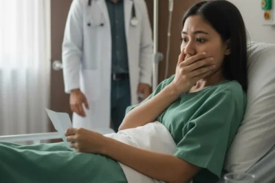 But when the hospital room door closed, I noticed a small piece of paper tucked under the pillow