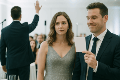 At the company party, my husband tried to humiliate me.He held up a “ticket”:”Dinner with my bori…