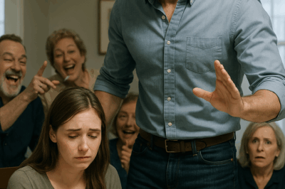 At the Dinner Table They Mocked Me, Until My Husband Stood Up and Changed Everything