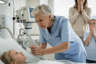 When my fifteen-year-old daughter lay dying in a hospital bed, my own mother ripped off her oxygen mask and slapped her—demanding $25,000 for a Europe trip. But when I exposed their dark secret, they fell to their knees and begged for mercy…