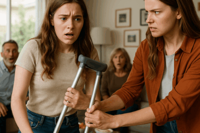 At Dad’s Celebration, My Own Sister Ripped My Crutch — “Stop Pretending, You’re Just Leeching!”