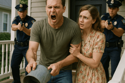 When I pulled into the driveway, I found my mother sitting on the porch, tears streaking down her face, her belongings thrown everywhere. My cousin was at the door, turning the key and shouting, “Get out! This place is mine now!” I guided my mom into the car, dialed one quiet number, and waited. Half an hour later, red and blue lights washed over the yard. The officers stepped out, approached my cousin, and one of them said, voice like ice, “Sir, you’re under arrest.”