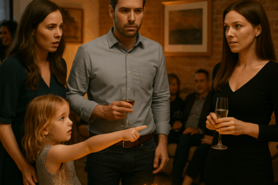 Our daughter’s words silenced the whole room. “Mommy,” she said, “Daddy and that lady were doing exercises in the bedroom.” Then she pointed at one of the guests — and my heart stopped.