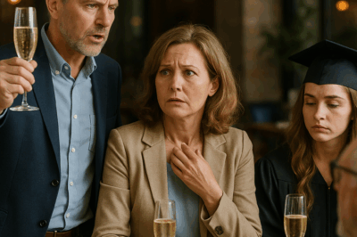 At our daughter’s graduation, my husband stood up and announced he was leaving me. But when I walked to the stage and said just one sentence, he started screaming.