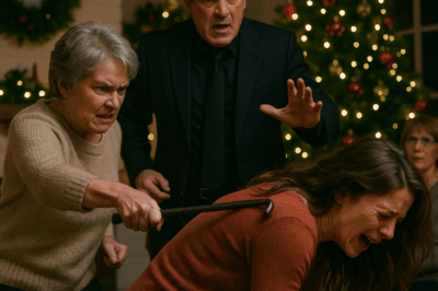 While my husband was away, my in-laws beat me with a stick in the middle of the family’s Christmas party because I refused to give my savings to my brother-in-law to buy a house — but my father’s reaction, a powerful mafia boss, made them all regret it…