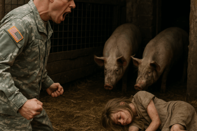 A military dad came home expecting a warm reunion, but instead found his daughter collapsed from being forced to live and work in the pig pen by her stepmother — and his roar of anger could be heard from the road.