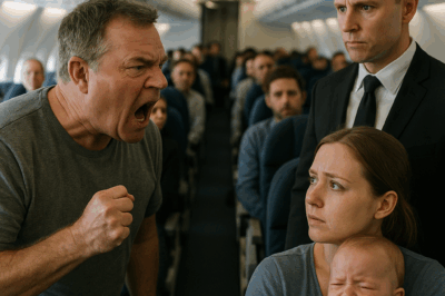 He humiliated me in front of everyone on the flight, yelling that I should “control my baby.” I wanted to disappear — until the man in the black suit turned around, called his name, and said something that made him turn pale. No one spoke after that.