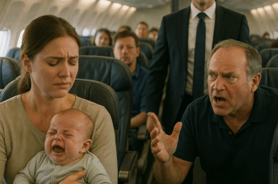 “It’s Too Noisy, I’m Not Paying to Listen to Your Baby Cry for 3 Hours on This Flight”—The Man Who Shouted At Me on the Plane, It Was Cheap That I Had to Use All My Savings to Buy. But When the Man in the Black Suit Called His Name, He Turned Pale and the Entire Cabin Was Silent