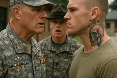 He was the decorated colonel — the man who called me a “waste of space” and threw me out. Seven years later, I walked into his boot camp. When his commander saw the tattoo on my arm, his face went pale. The colonel finally realized who I really was.