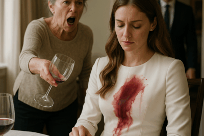 My mother-in-law flung a glass of red wine across my white gown. “Useless woman! You ruined my son’s career!” she screamed. I sat very still and slowly dabbed the stain. “You’re right,” I said, my voice quiet. “Six months ago I shouldn’t have used my money to bail out your company.” I stood up, buttoning my jacket. “Tomorrow morning I’ll withdraw every last cent.” The room went silent