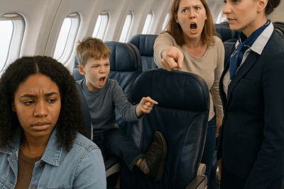A little boy kept teasing and kicking the seat of a black girl on the plane, but when the flight attendant stepped in to warn him, his mother shouted, “He’s just a child — the problem is that Black monkey over there!” The airline’s response made both mother and son deeply regret their actions..