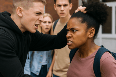 The school bully shoved a quiet Black girl in the hallway, laughing with his friends. What he didn’t know? She was Vin Diesel’s adopted daughter — and her father was waiting in the principal’s office.