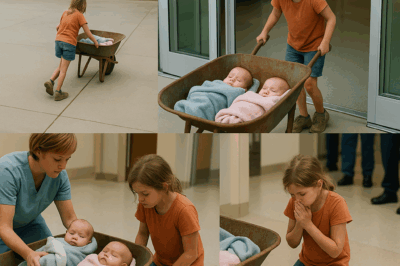 A 7-year-old pushed a wheelbarrow carrying her infant twins for miles to save them—after her mom had been asleep for days. What happened afterward shocked the entire town.