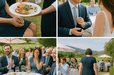 “They mocked me at my own son’s wedding, giving me a plate of cold leftovers. I quietly slipped away—but by morning, my son was shaking after reading the message I sent.”