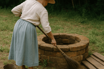 An elderly woman went to clean the old abandoned well on her farm—when she spotted a hidden ladder no one was supposed to know about…”