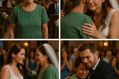 I Almost Skipped My Son’s Wedding Because I Had Nothing Nice to Wear — Yet the Moment My Daughter-in-Law Saw Me in My Faded Green Dress, Tears Filled the Room