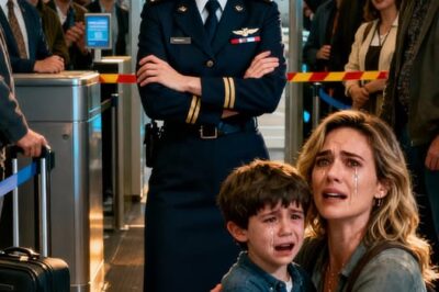 At the boarding gate, the ground staff blocked me and my son. “Your tickets were canceled,” she said coldly. “We needed the seats for a VIP.” My son began to cry, clutching my hand. I didn’t argue—I just pulled out my phone and sent one message. Five minutes later, the airport speakers crackled: “Attention: this flight is suspended indefinitely by order of the Security Command.” The airport manager came running, drenched in sweat. “Ma’am,” he stammered, “there’s been… a terrible mistake.”