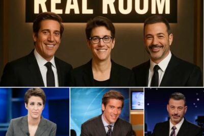 BREAKING: David Muir, Rachel Maddow, and Jimmy Kimmel Launch “The Real Room” — A Bold New Media Revolution!