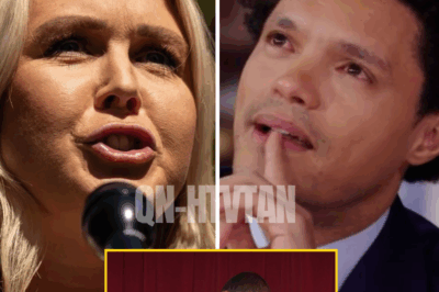 CH2 “You think you can dodge this question?” — Karoline Leavitt’s sharp words cut through the studio like a blade, leaving Trevor Noah visibly stunned and speechless.