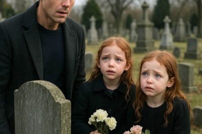 He came to say goodbye to his ex-wife, only to find two little girls at her grave who called her mommy, and looked exactly like him. The summer heat clung to the air like a memory that wouldn’t fade as Jonathan Blake stepped out of his black car, the gravel crunching softly beneath his polished shoes. The cemetery was quiet, shaded by tall trees that swayed gently in the breeze, and the sky above was a cloudless, pale blue.