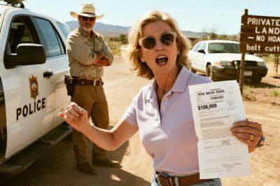I Bought a Ranch Outside the HOA — Then They Demanded $100K in “Back Dues” I Never Owed!    She slammed a $100,000 invoice onto the hood of my truck, like she was serving a warrant. “Paper shaking, sunglasses on, HOA badge,” swinging like she was the sheriff of the entire county. “Pay your back dues,” she barked, or we place a lean on your ranch by Friday.