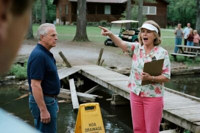 HOA Karen Destroyed My Lake Bridge – So I Opened the Dam and Drained Their $4M Resort!   They said my bridge was an eyes sore. They said it was unsafe, non-compliant, and a danger to the community. So, one morning, the HOA rolled in with heavy equipment and crushed it to splinters, laughing while they stranded me on my own land. That bridge wasn’t just wood and nails. It was my family’s history.
