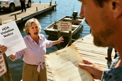 HOA Demanded I Tear Down My Dock — Didn’t Know My Grandfather Wrote the Deed…     The letter came in a stiff white envelope stamped urgent notice. I opened it at the kitchen table, coffee still steaming in my hand, and read the words that made my stomach drop. Failure to remove non-compliant dock structure will result in fines of $250 per day, beginning immediately.