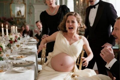 “When Her Mother-in-Law Pulled a Chair from Under Her at Dinner, the Eight-Months-Pregnant Woman Fell — and the Scream That Followed Silenced the Entire Hall That night, the Evans mansion sparkled with crystal glasses and chandeliers. There was a lot of perfume, money, and fake smiles in the air. The party was for Thomas Evans, who had just been promoted to regional director at his company. Guests filled the big dining room, laughing and drinking champagne, but there was a lot of tension underneath the surface.