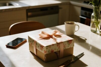 For my birthday, my parents sent me a gift box. My husband said: “Don’t open it! Can’t you see it?”