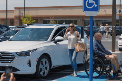 She Blocked a Disabled Driver’s Space — But the Officer’s Response Left the Whole Crowd Speechless.