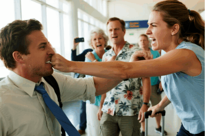 At the airport, my sister mockingly punched me in front of all the passengers before our trip to Hawaii…