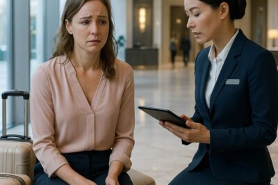 “The first thing I noticed was the quiet. Not a peaceful quiet, but the kind that feels loud—the echo left behind when a room full of happy noise suddenly empties.   ‘You wait here with the bags, honey,’ my husband, Tom, had said, giving me a quick, careless peck on the cheek. His grin was a little too wide.