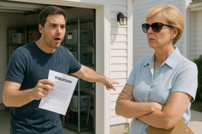  One time she fined a guy for having a non-regulation windchime because it was too spiritual. I wish I were joking. Anyway, I live in a quiet suburban neighborhood that used to be peaceful until Karen decided it was her personal kingdom. And unfortunately for me, my little twocar garage somehow became her latest obsession. I had just reorganized it, built a couple of sturdy metal shelves, and stacked a few boxes neatly inside.