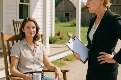 I’ll never forget the day she showed up, heels clicking, clipboard in hand, and that smug smile that screamed trouble. I was sipping coffee on my porch, minding my own business, when she strutdded up my driveway like she owned the place. Her name Karen, of course, the self-appointed queen of our HOA. Good morning, she said sweetly, though her tone was anything but.