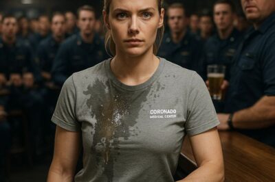  32 years old, honey blonde hair pulled back in a practical ponytail with loose strands framing a face that spoke of long shifts and longer nights. Her gray shirt, simple and unremarkable, bore the logo of Coronado Medical Center across the left breast.